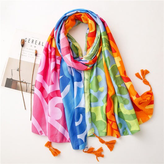 Pañuelo Floral Turístico para Mujer - Diseño Vacacional - Image 9
