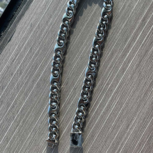 Cadena Cubana Hip Hop 15mm Tres en Uno con Cierre Nariz de Cerdo - Collar y Pulsera - Image 20