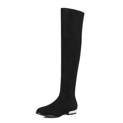 Botas Sobre la Rodilla en Gamuza con Elástico para Mujer - Image 6