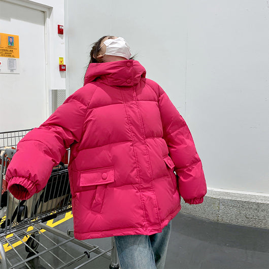 Chaqueta Corta de Plumón Blanco para Mujer - Abrigo Elegante de Invierno - Image 10