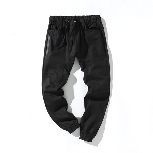 Pantalones de trabajo multibolsillo color sólido para hombre - Image 5