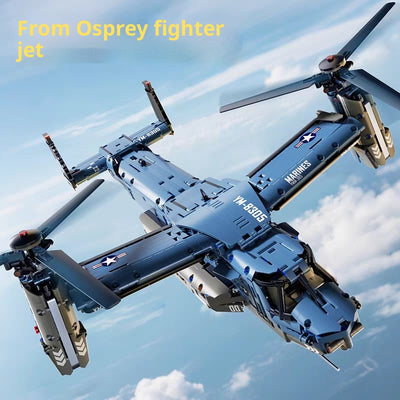 Helicóptero de Transporte Grande Osprey - Juego de Bloques de Construcción Armado