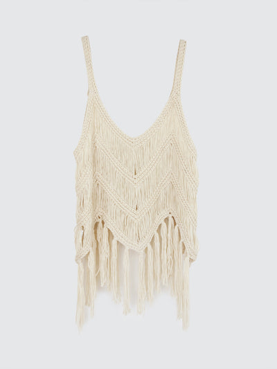 Suéter Tejido para Mujer con Detalles Calados y Borlas - Image 31