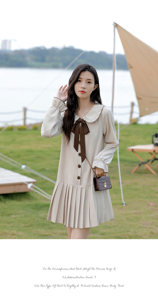 Vestido Largo Elegante con Mangas Largas Estilo Universitario para Mujer - Image 18