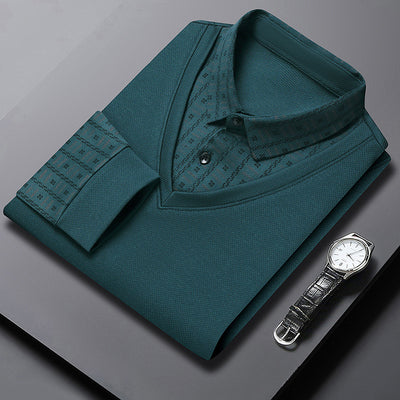 Suéter Falsa Doble Capa para Hombre - Prenda Base Versátil - Image 7