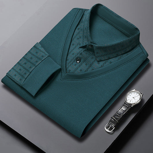 Suéter Falsa Doble Capa para Hombre - Prenda Base Versátil - Image 7