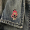 Broche de Metal Adorable con Diseño de Niña Caricatura