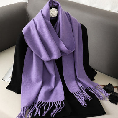 Pashmina Cálida de Color Sólido para Mujer - Chal Suave Estilo Cashmere - Image 61