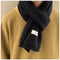 Bufanda de Lana Tejida Color Sólido - Abrigo Cálido Premium