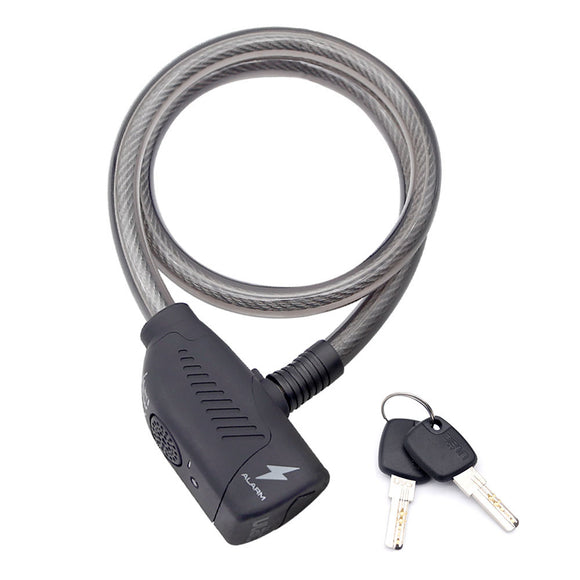 Candado de Cable con Alarma Siren para Bicicleta y Motos