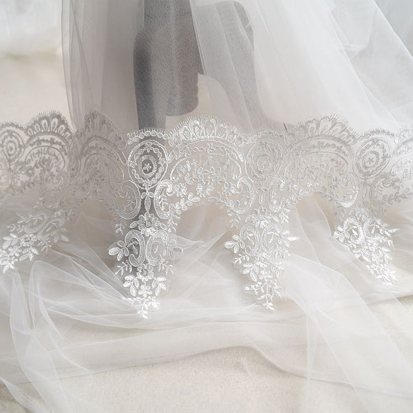 Accesorios de Encaje Secuencia Bordado para Boda con Efecto Pestañas - Image 4