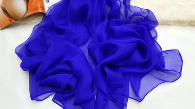 Pañuelo de Seda Elegante Liso para Mujer - Todas las Estaciones - Image 28