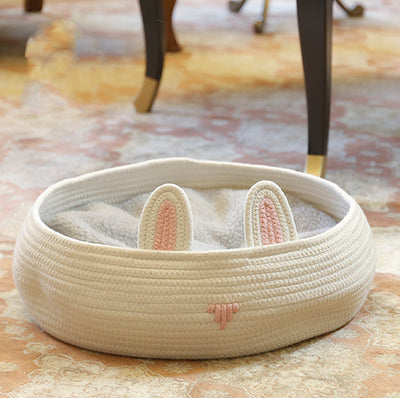 Cama Nido para Mascotas Cuatro Estaciones con Colchoneta Removible