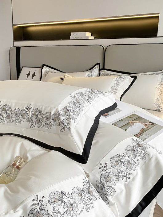 Juego de Cama 4 Piezas Algodón Pima 120 Hilos con Bordado Elegante - Image 32