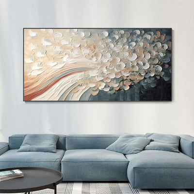 Cuadro Moderno Árbol de Cerezo Blanco - Pintura al Óleo Hecha a Mano con Técnica Palette Knife - Image 4
