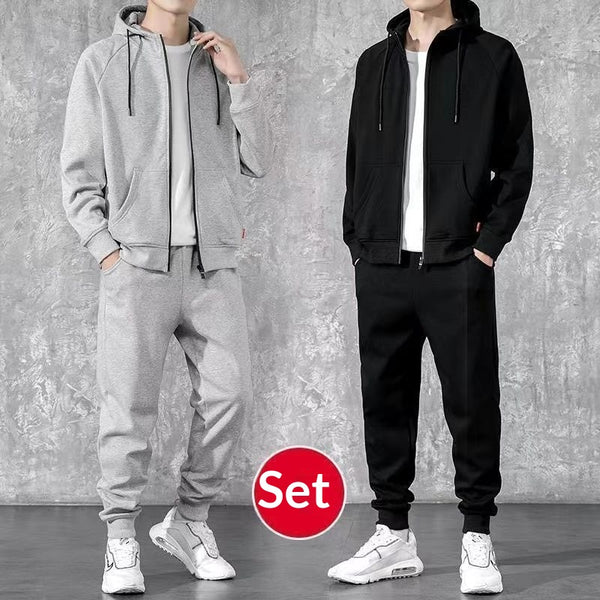 Sudadera Hoodie Suelta con Cierre - Conjunto Deportivo