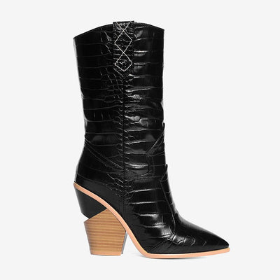 Botas Cuña Azul para Mujer Talla Grande - Image 14