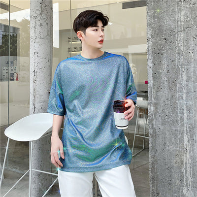 Playera Hombre Efecto Degradado con Lentejuelas Cambia Color Polarizado - Image 3