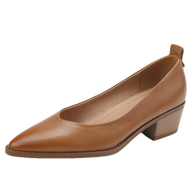 Tacones Bajos de Piel de Oveja para Mujer - Image 5