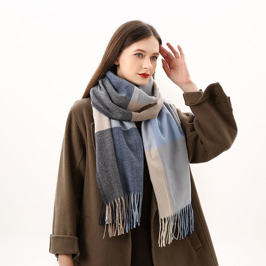 Bufanda Chal Cuadros para Invierno Mujer - Image 7