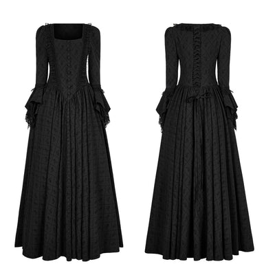 Vestido Largo Rosa Espinas Negras para Mujer - Image 6