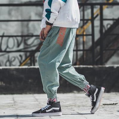 Pantalones Harlem Sueltos Estilo Hong Kong con Correas en los Pies