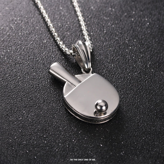 Dije de Tenis de Mesa para Hombre - Collar Hip-Hop Trendy con Colgante Declarativo