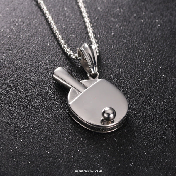Dije de Tenis de Mesa para Hombre - Collar Hip-Hop Trendy con Colgante Declarativo