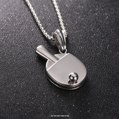 Dije de Tenis de Mesa para Hombre - Collar Hip-Hop Trendy con Colgante Declarativo