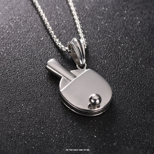 Dije de Tenis de Mesa para Hombre - Collar Hip-Hop Trendy con Colgante Declarativo