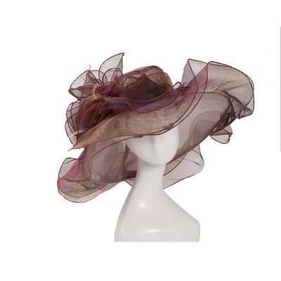 Sombrero Elegante Multicolor de Organza - Estilo Europeo y Estadounidense - Image 5