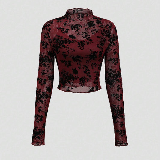 Conjunto de Tres Piezas Transparente Diseño Sensual