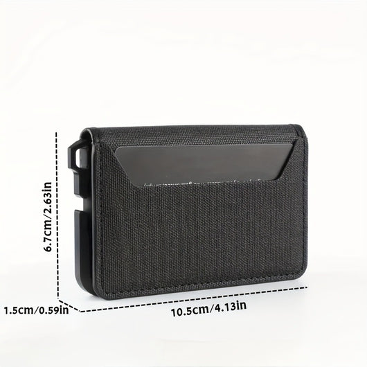 Billetera de Cuero Minimalista con Marco Metálico para Hombre - Image 7