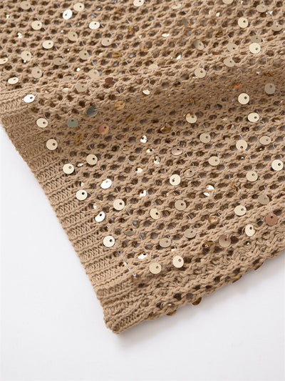 Chaleco Retro Artístico con Lentejuelas Caladas - Image 17