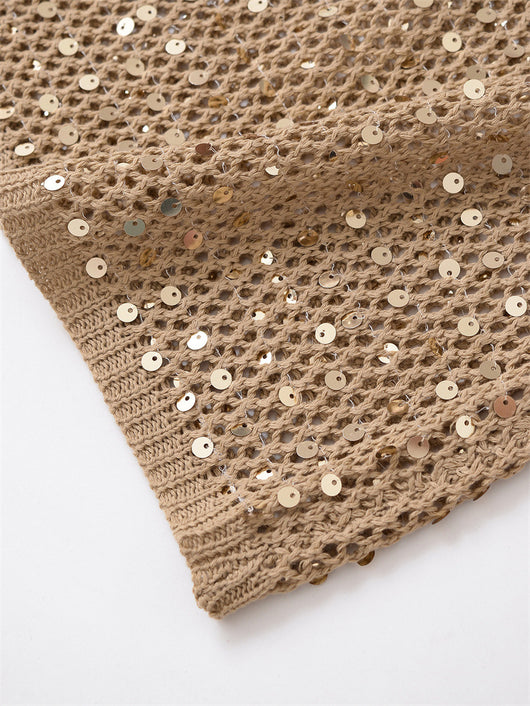Chaleco Retro Artístico con Lentejuelas Caladas - Image 17