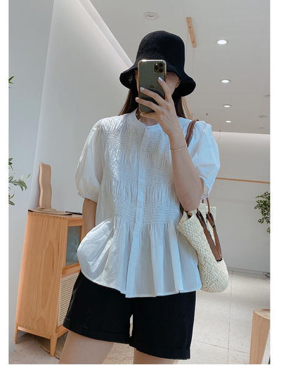 Blusa Suelta Reductora de Manga Corta para Mujer - Verano - Image 13