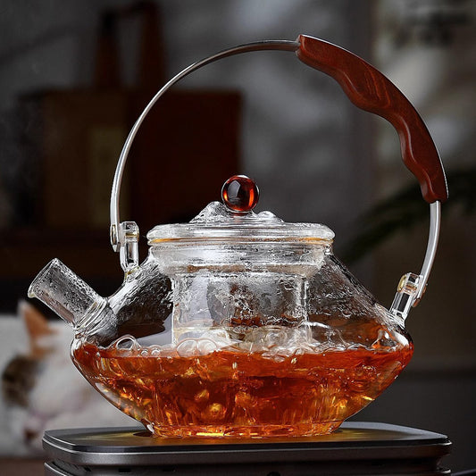 Tetera de Vidrio Borosilicato Resistente al Calor