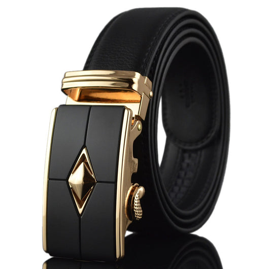 Cinturón de Cuero Genuino con Hebilla Automática para Hombre - Image 8