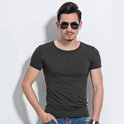 Playera Básica de Verano para Hombre - Colores Sólidos - Image 17