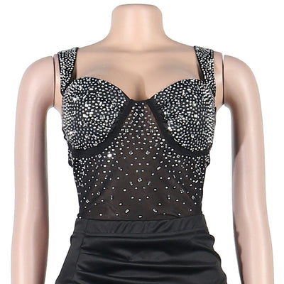Conjunto de Dos Piezas con Strass, Espalda Descubierta en Dos Colores - Image 14