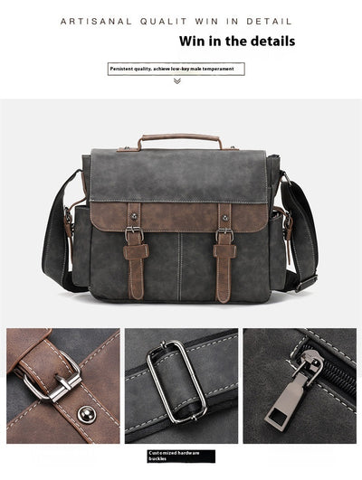 Bolso Bandolera de Cuero PU Retro para Hombre - Estilo Casual Trendy - Image 28