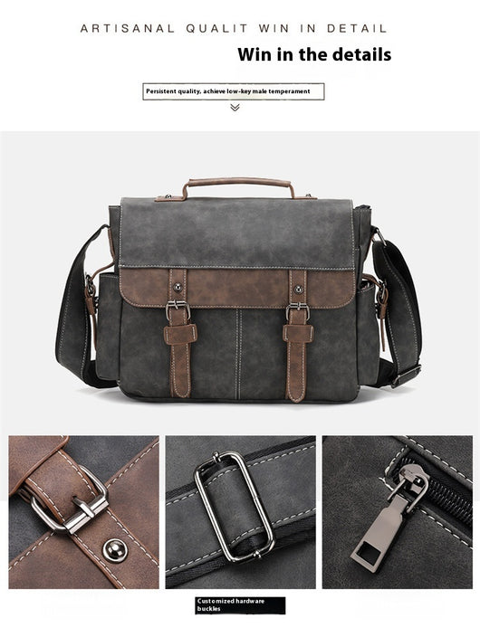 Bolso Bandolera de Cuero PU Retro para Hombre - Estilo Casual Trendy - Image 28