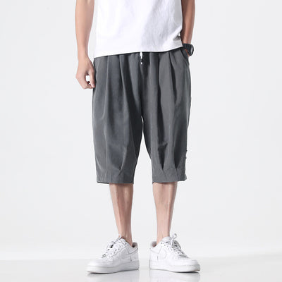Pantalones Sueltos Rectos Delgados Media Pierna para Hombre - Image 6