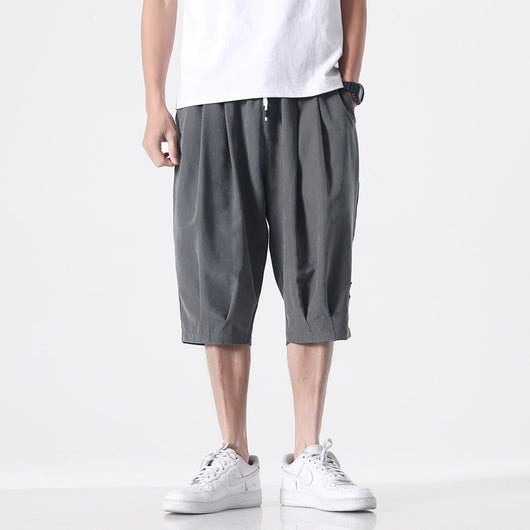 Pantalones Sueltos Rectos Delgados Media Pierna para Hombre - Image 6