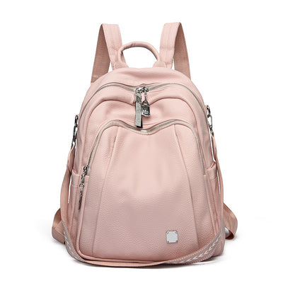 Mochila de Cuero Suave de Gran Capacidad para Estudiantes - Bolsa de Viaje Moderna - Image 5