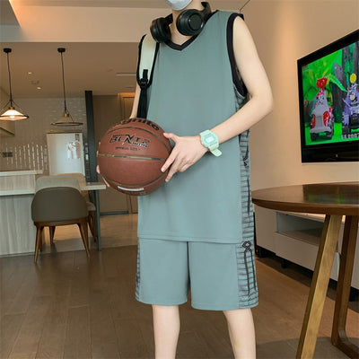 Conjunto Deportivo Hombre Camiseta Chaleco Ice Silk Secado Rápido - Image 3