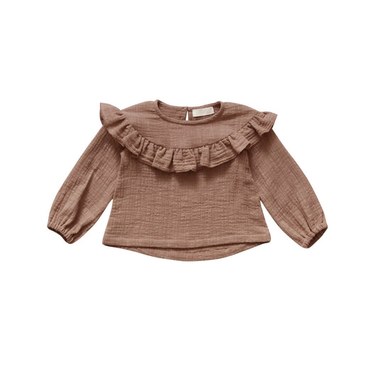 Blusa Infantil Cuello Redondo Mangas Largas Volantes Doble Capa - Image 5