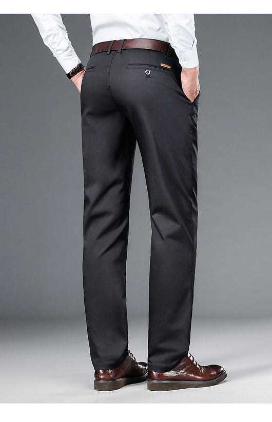 Pantalones de Vestir Hombre Corte Recto Ajuste Suelto con Elastano - Image 21