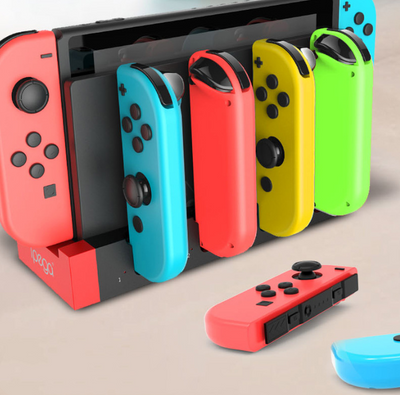 Red and black ípega charging dock for Nintendo Switch Joy-Cons, designed to charge multiple controllers. - Image 31