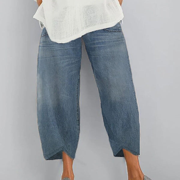 Pantalones Denim Harem Sueltos y Cómodos sin Cinturón para Hombre